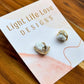 Wire Wrapped Howlite Studs