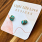 Wire Wrapped Turquoise Studs