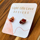 Wire Wrapped Gemstone Studs - Sunset