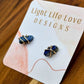 Wire Wrapped Lapis Studs