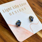 Wire Wrapped Lapis Studs