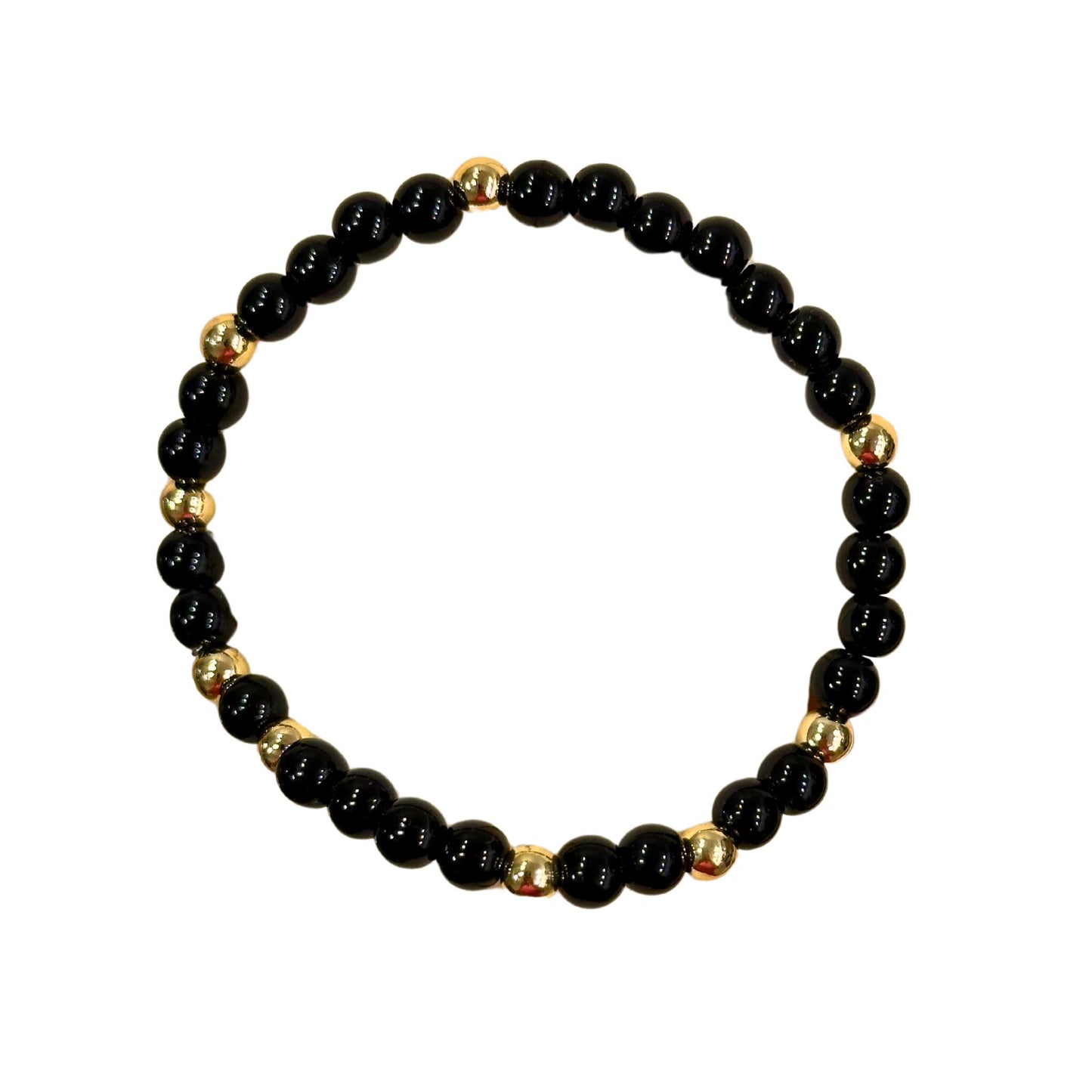 Black & Gold Bracelet - 4mm